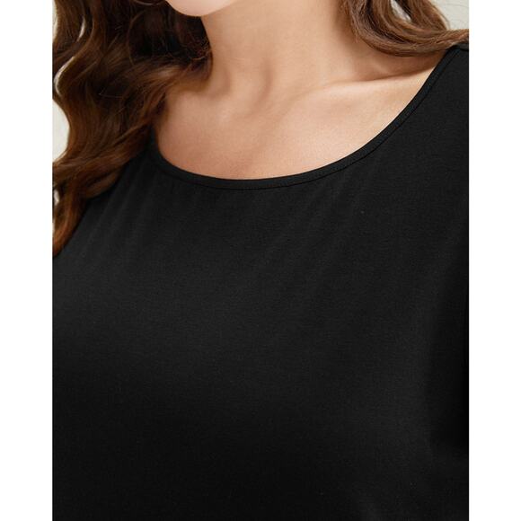 2/$25  Size 12 Large BloomChic Contrast Ruffle Tiered Polka Dot T-shirt - Picture 6 of 6